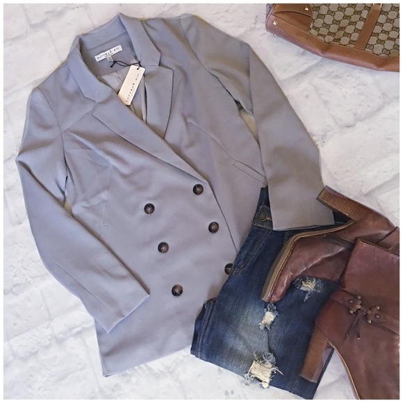 Anthropologie Jackets & Blazers - LAST ONE❗CURRENT AIR Anthro Slate Gray Chic Blazer